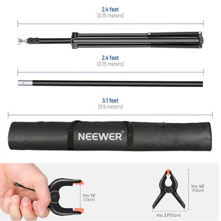 Foto 7 | Sistema De Soporte De Fondo Neewer Photo Studio De 3 X 2 M - Venta Internacional