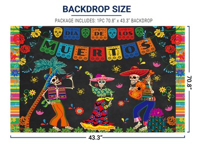 Foto 3 | Telón de Fondo: Allenjoy Fiesta Del Día De Los Muertos - Venta Internacional