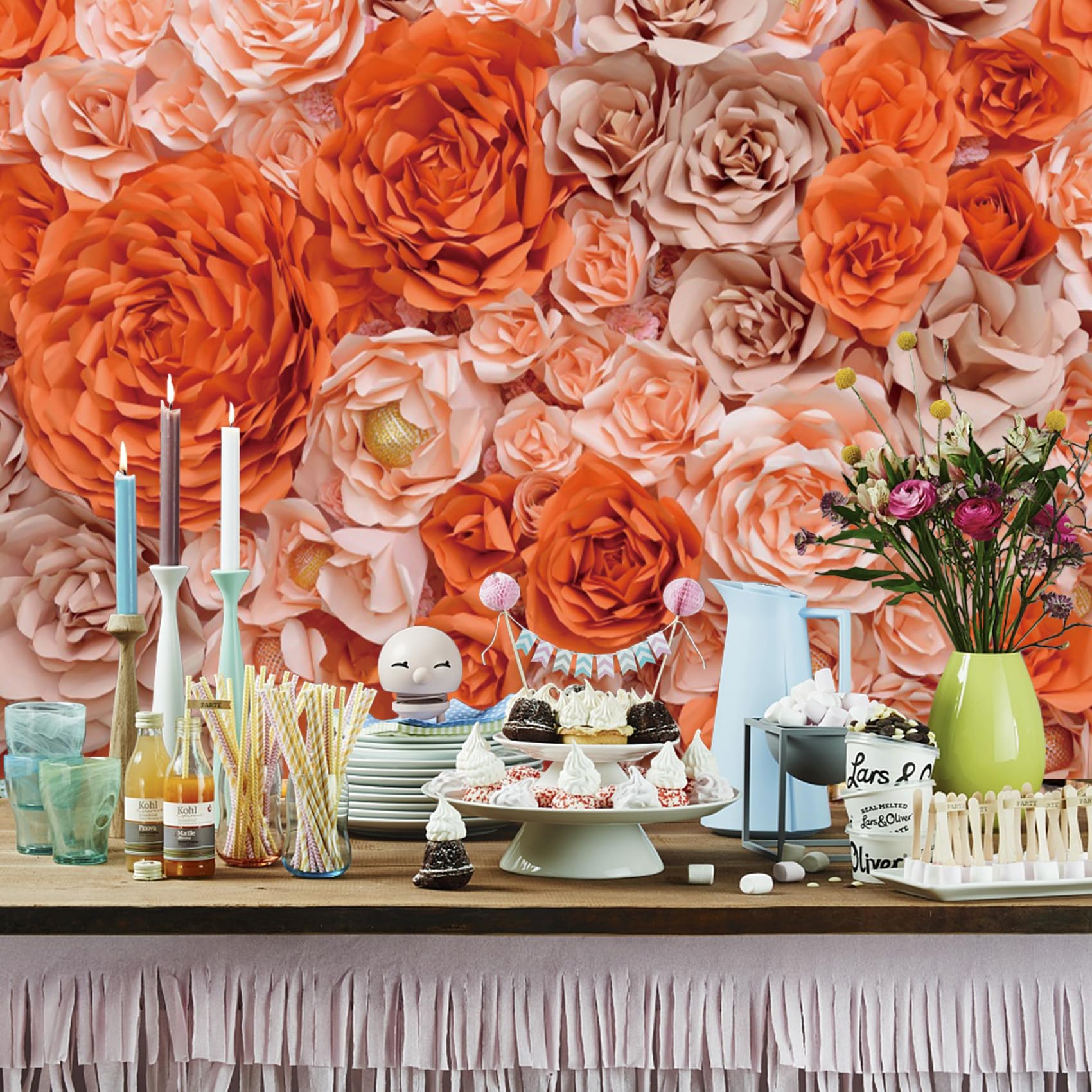 Foto 5 pulgar | Fondo Fotográfico Baocicco Orange Rose Vinilo de 2,2 x 1,5 m - Venta Internacional
