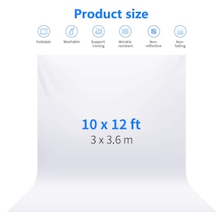 Foto 2 | Backdrop Neewer Pro Photo Studio Poliéster 3 X 3,6 M Color Blanco - Venta Internacional