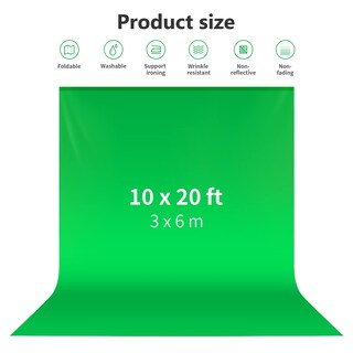 Foto 2 | Telón de Fondo Fotográfico Neewer de Muselina Cromakey Verde 3 X 6 M - Venta Internacional