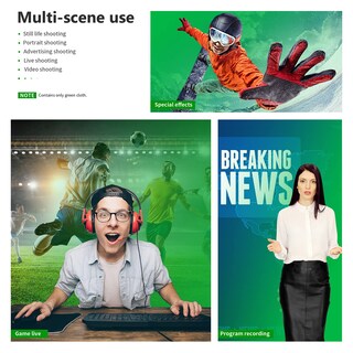 Foto 5 | Telón de Fondo Fotográfico Neewer de Muselina Cromakey Verde 3 X 6 M - Venta Internacional