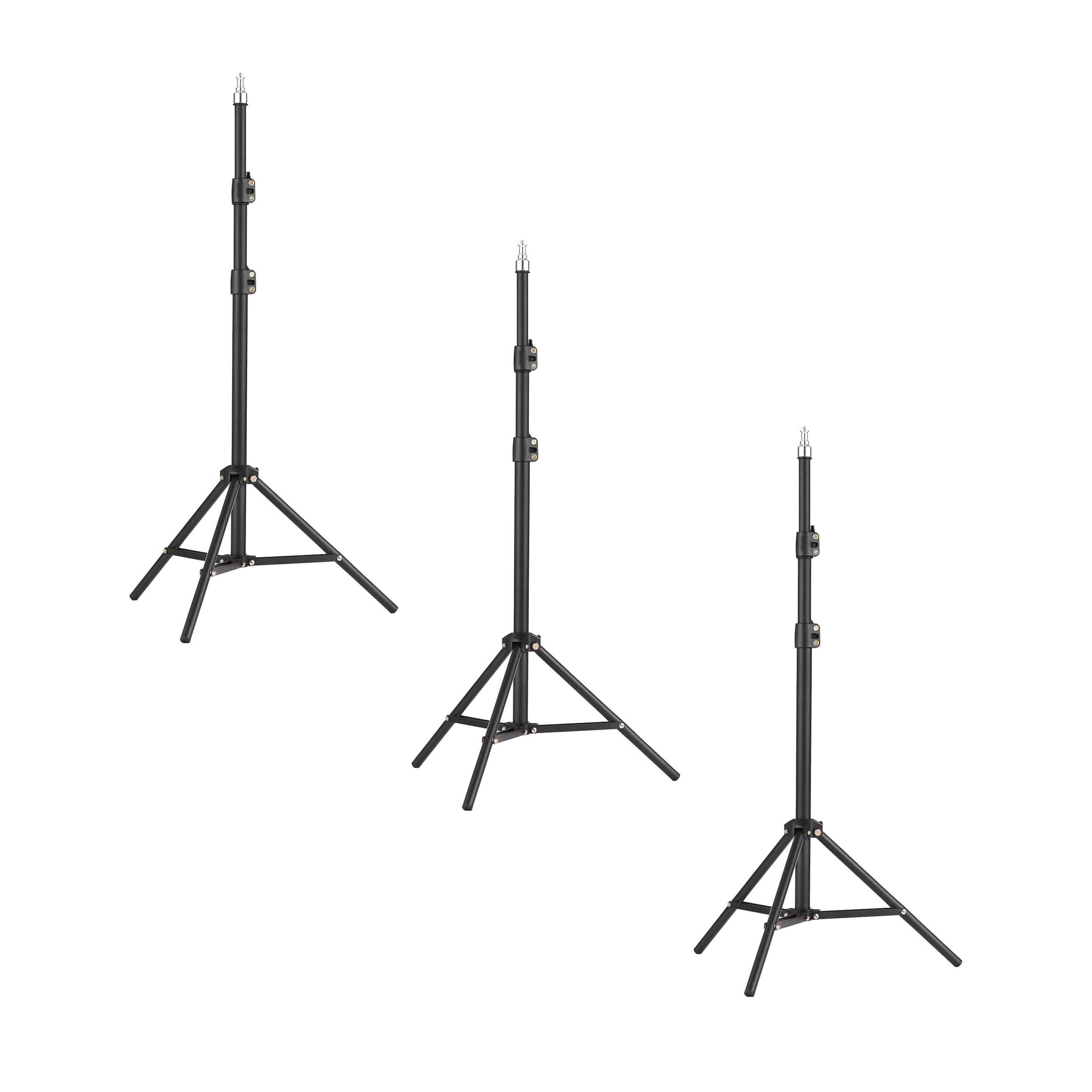 Trípode Abatible de 2 m para Aros de Luz Reflectores y Paneles Soporte Liviano con Entrada De 1/4 3 Piezas