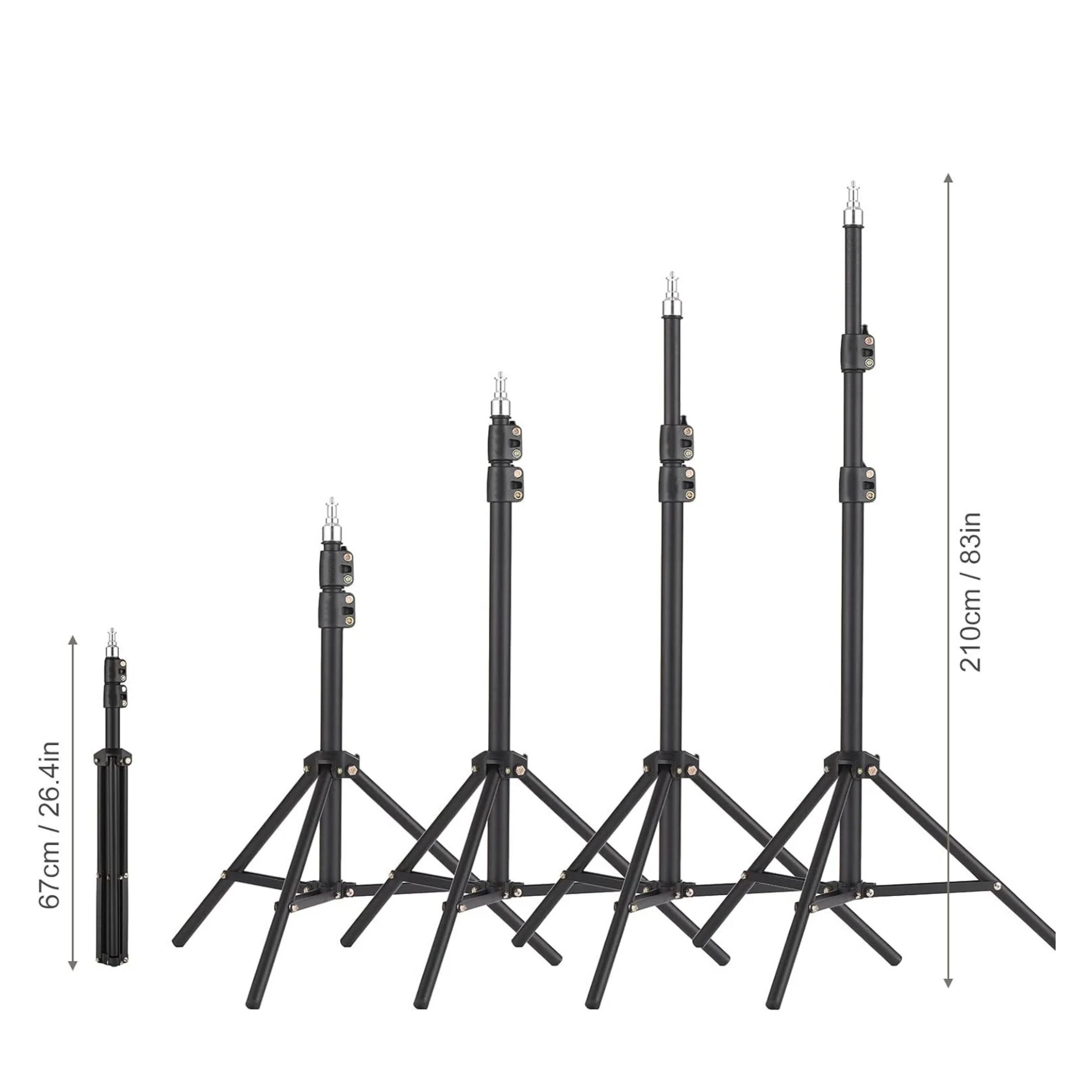 Foto 3 pulgar | Trípode Abatible de 2 m para Aros de Luz Reflectores y Paneles Soporte Liviano con Entrada De 1/4 3 Piezas