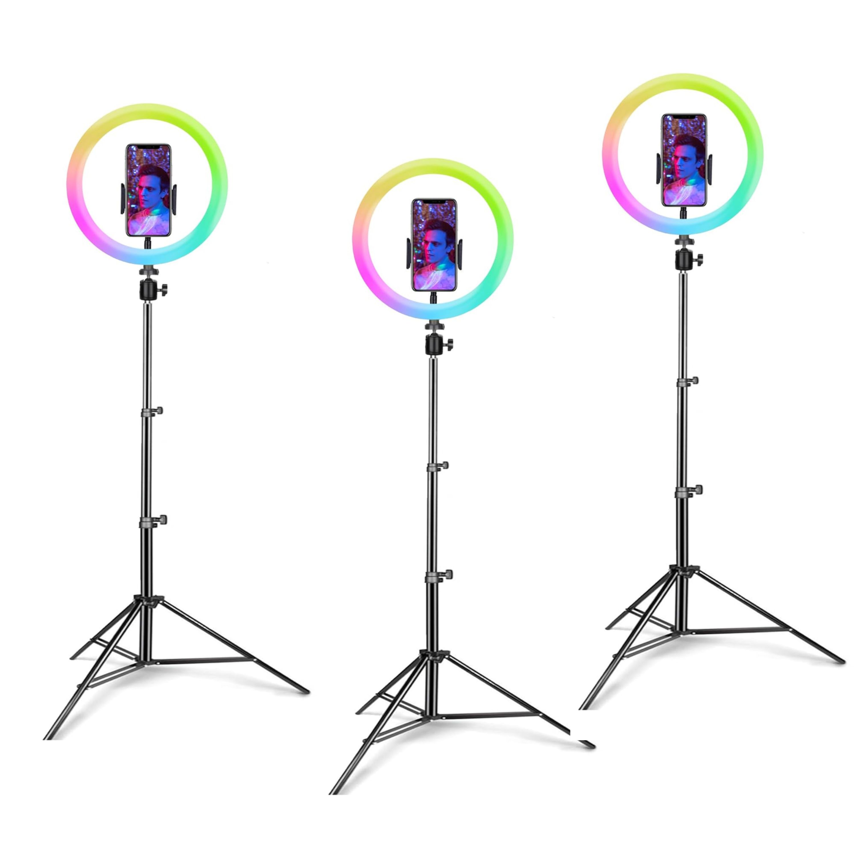 Foto 2 pulgar | Aro de Luz Led Rgb Luxvi Soporte para Teléfono Rotación 360 Grados 3 Piezas