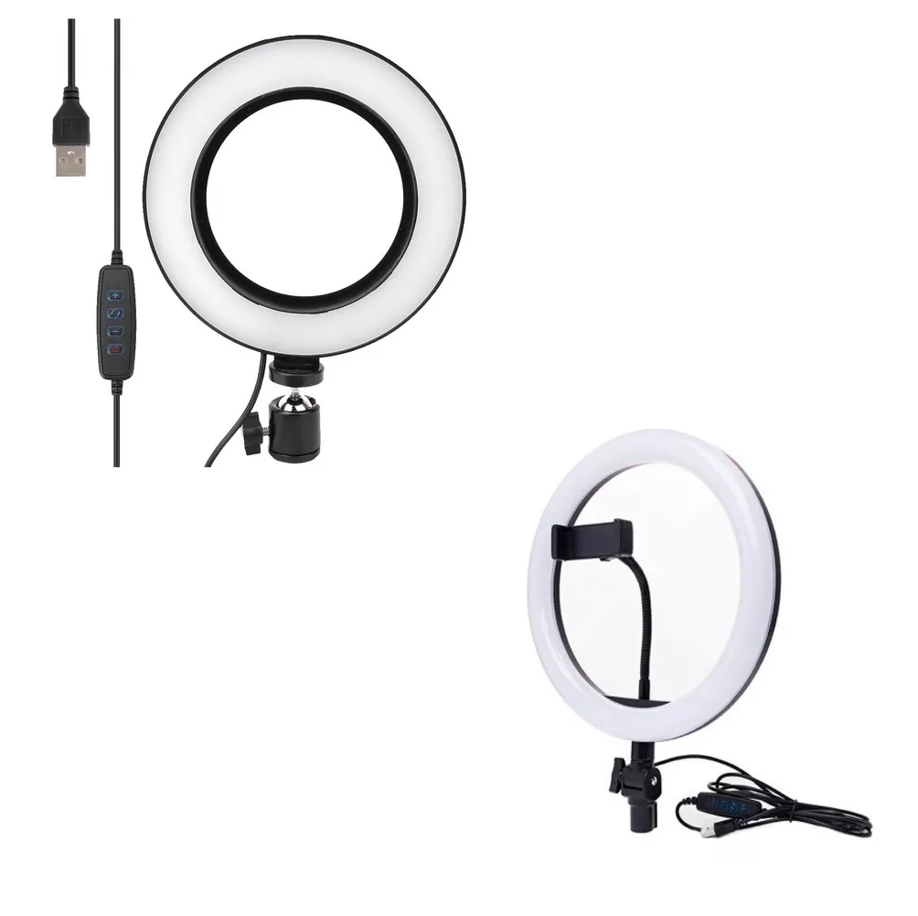 Foto 4 | Aro De Luz Led 26 Cm Con Tripié Soporte Celular Negro