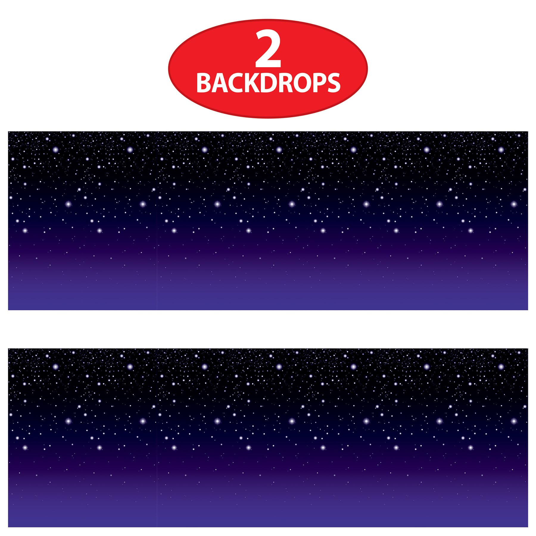 Foto 5 pulgar | Fondos Fotográficos Beistle Starry Sky Para Pared, 4 X 9 M, 2 Piezas - Venta Internacional.