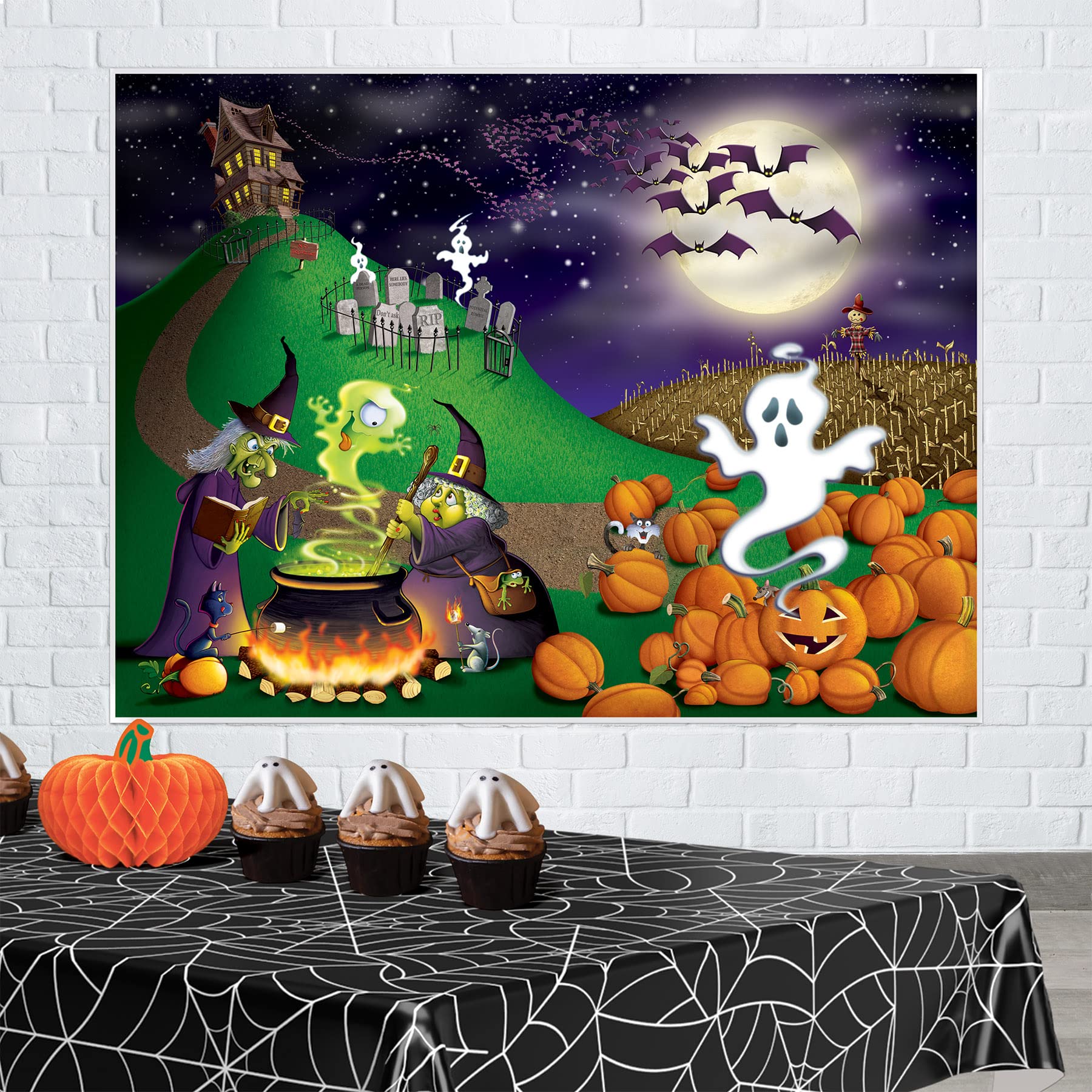 Foto 2 | Decoración De Fiesta De Halloween Insta-mural Beistle - Venta Internacional.