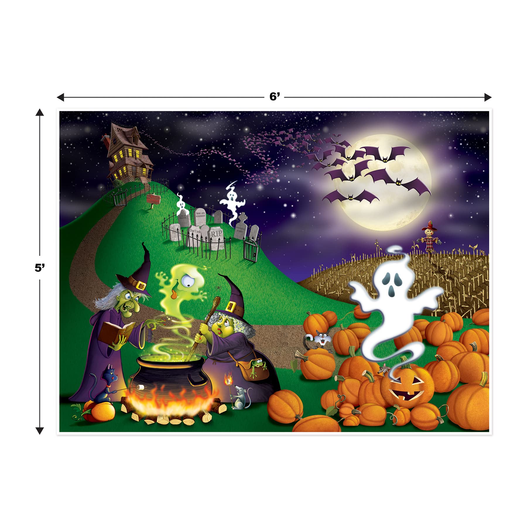 Foto 4 pulgar | Decoración De Fiesta De Halloween Insta-mural Beistle - Venta Internacional.