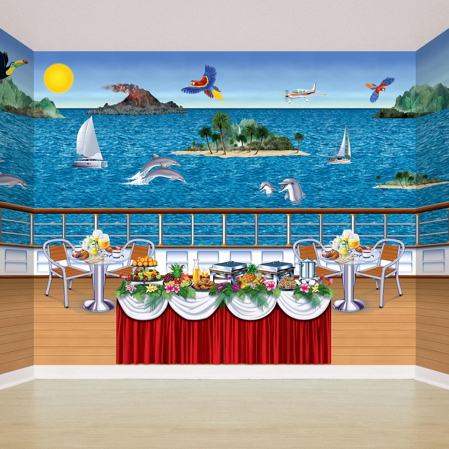 Foto 5 | Fondos De Pared Fondos De Fotografía De Océano Y Cielo De Beistle - Venta Internacional.