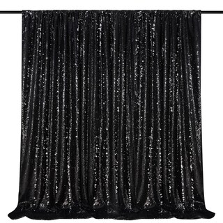 Foto 1 | Fotomatón Queendream Con Fondo De Lentejuelas, Color Negro, 2,4 M X 2,4 M, Con Purpurina - Venta Internacional.