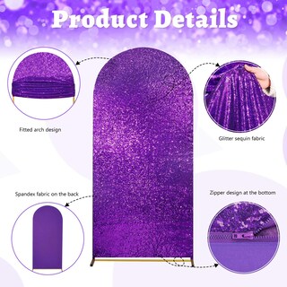 Foto 4 | Funda Para Arco De Boda Fanqisi, Purpurina, Color Morado, 2 M X 1,8 M, Elastano - Venta Internacional.