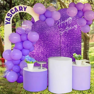 Foto 5 | Funda Para Arco De Boda Fanqisi, Purpurina, Color Morado, 2 M X 1,8 M, Elastano - Venta Internacional.