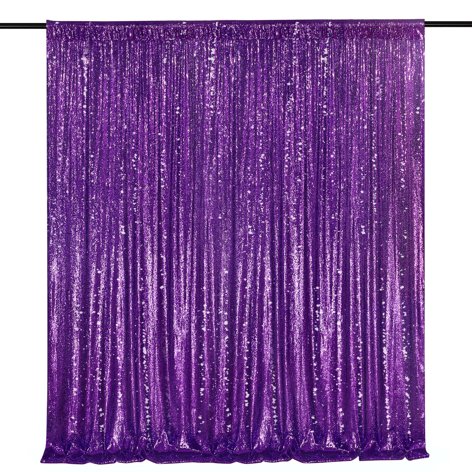 Telón De Fondo Con Lentejuelas Queendream, Color Morado, 2,1 X 2,1 M, Para Decoración De Fiestas - Venta Internacional.