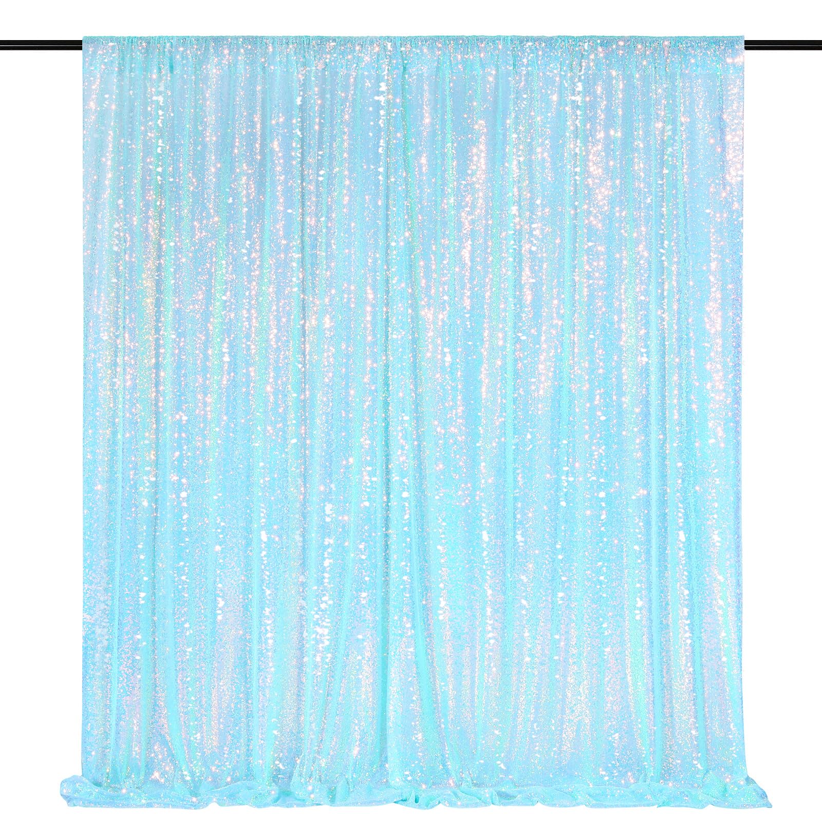Foto 2 pulgar | Telón De Fondo Con Lentejuelas, Color Azul Iridiscente, 240 Cm X 240 Cm, Color Azul - Venta Internacional.