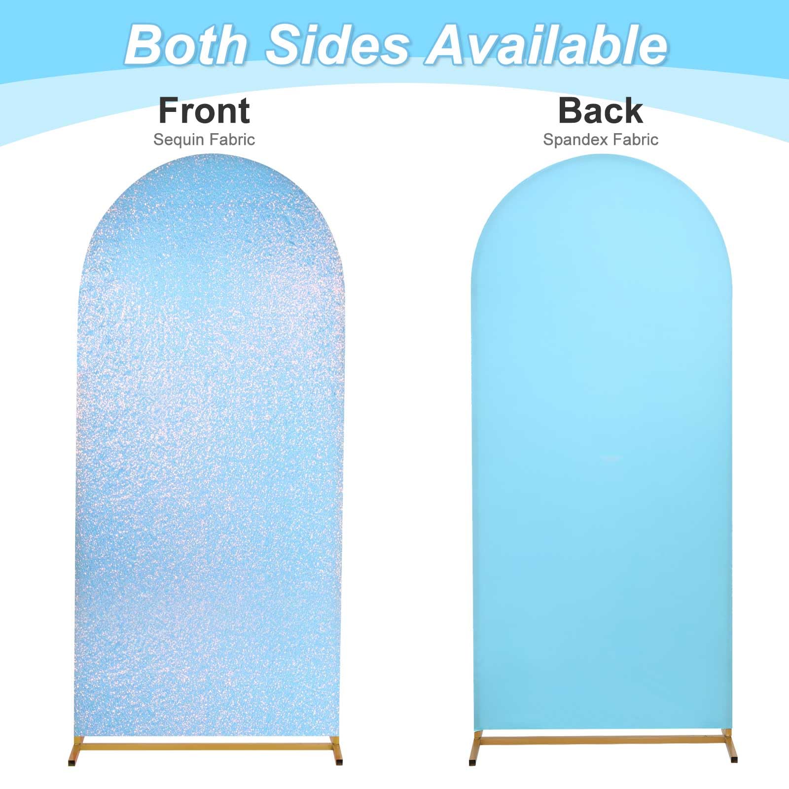 Foto 7 pulgar | Set De Fundas Para Arcos De Boda Fanqisi Mermaid Blue Shimmer De 6 Pies A 7.2 Pies - Venta Internacional.