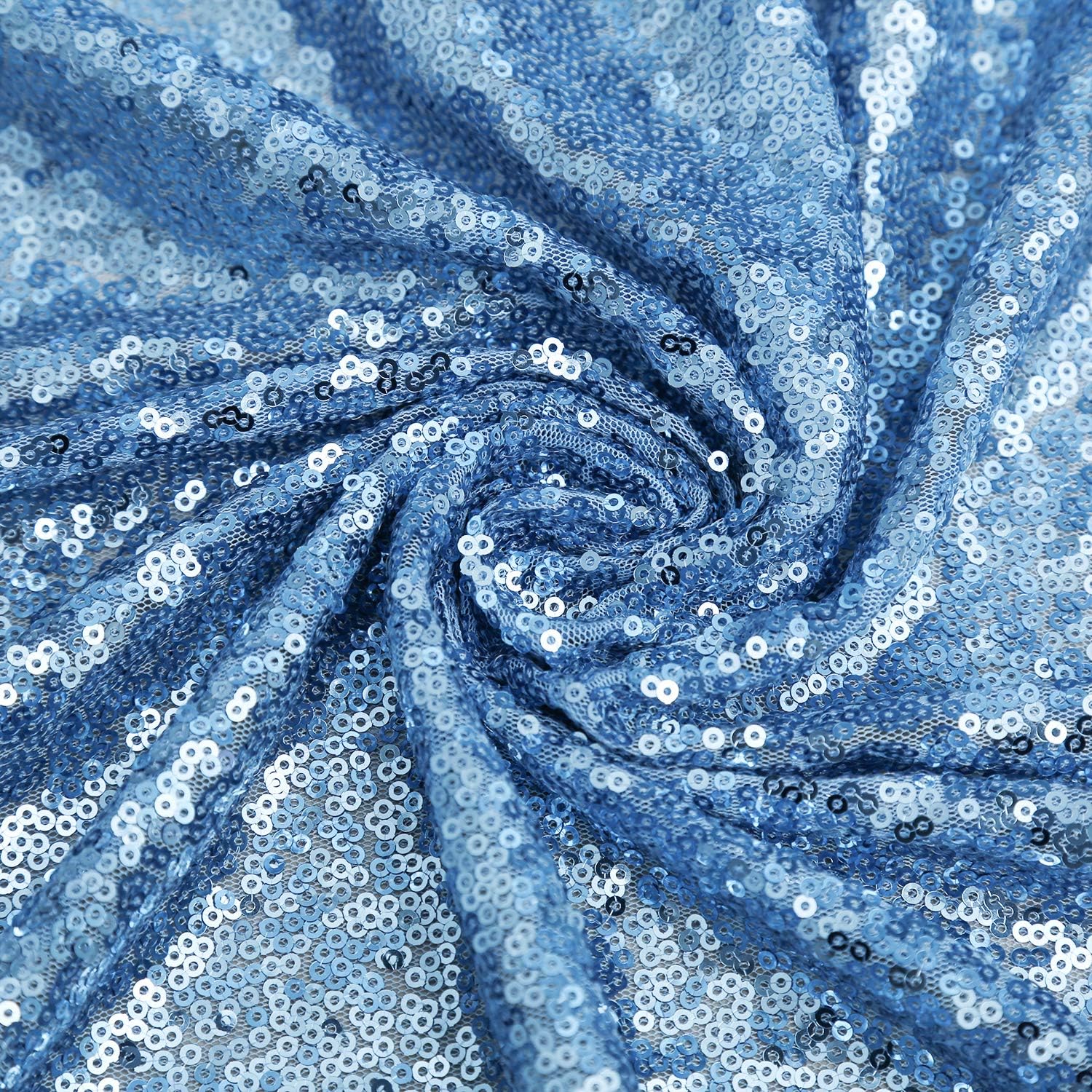 Foto 7 pulgar | Cortina Queendream Con Fondo De Lentejuelas, Color Azul Bebé, 2,1 X 2,1 M - Venta Internacional.