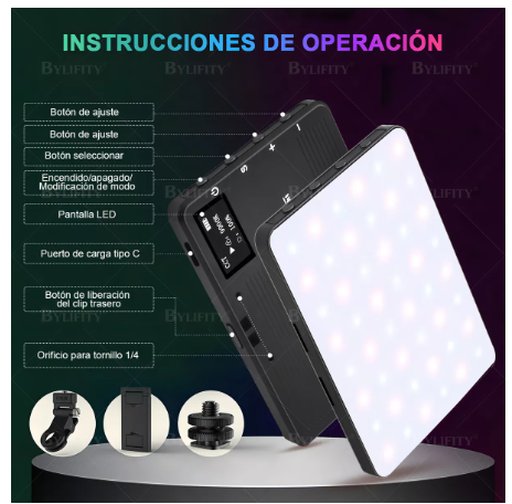 Foto 4 pulgar | Luz Led De Cámara Portátil Para Fotografia