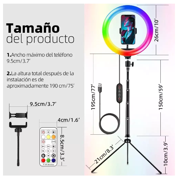 Foto 4 pulgar | Aro De Luz Profesional Led Para Maquillaje, Fotografías