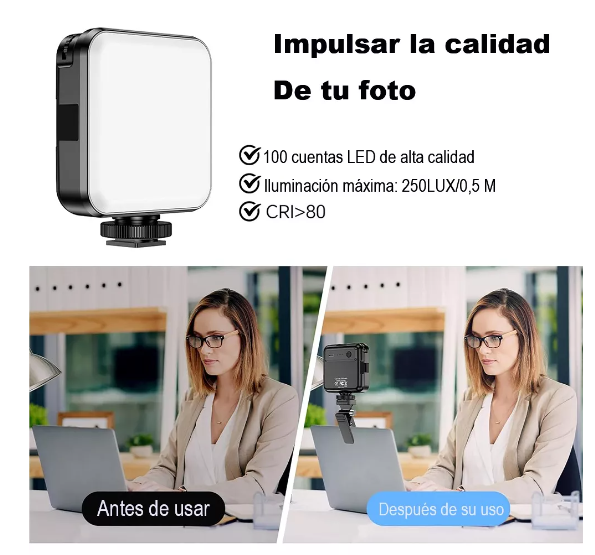 Foto 4 | Luz De Video Cámara Relleno Lámpara Flash Para Celulares