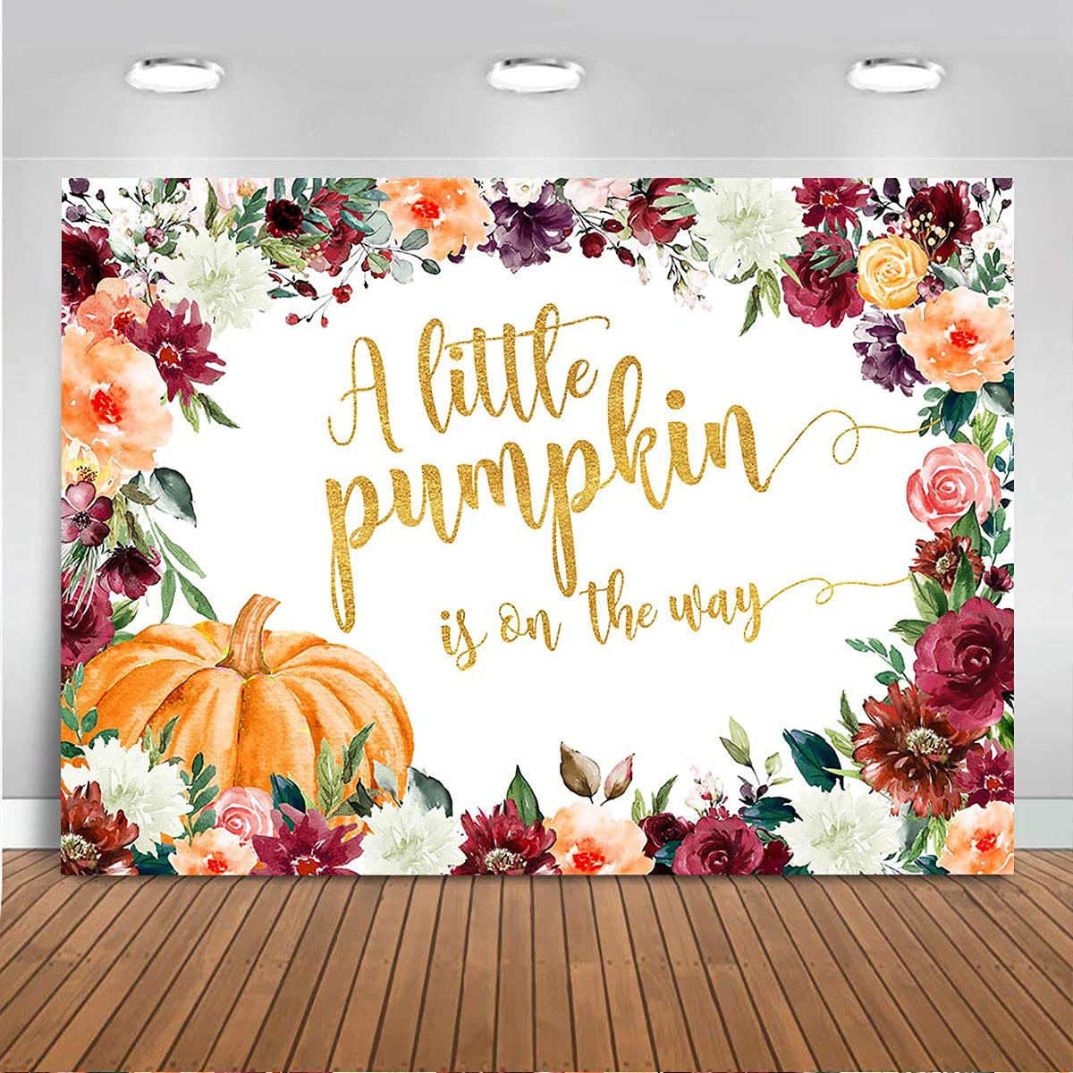 Telón De Fondo Con Diseño De Mocica, Calabaza, Baby Shower Para Niñas, Otoño, 210 X 150 Cm - Venta Internacional.