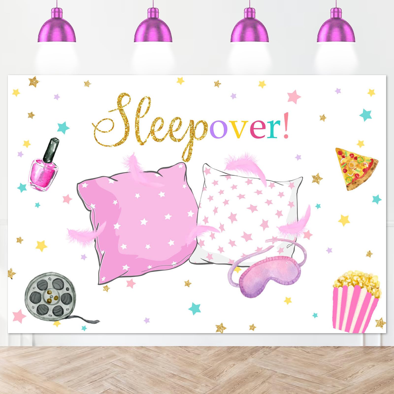 Foto 2 pulgar | Pijama Background Mocsicka Sleepover Party Sleepover Pijamas De 8 X 6 Pies - Venta Internacional.