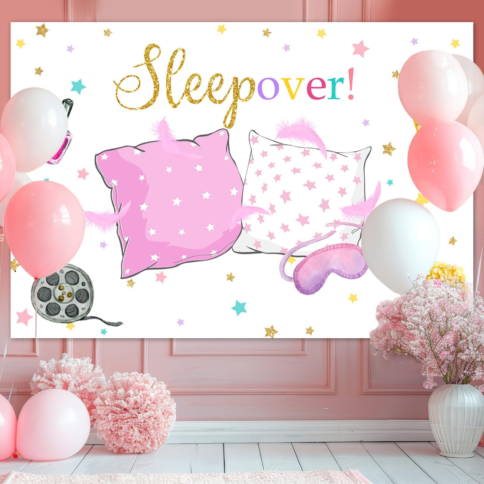 Foto 4 pulgar | Pijama Background Mocsicka Sleepover Party Sleepover Pijamas De 8 X 6 Pies - Venta Internacional.