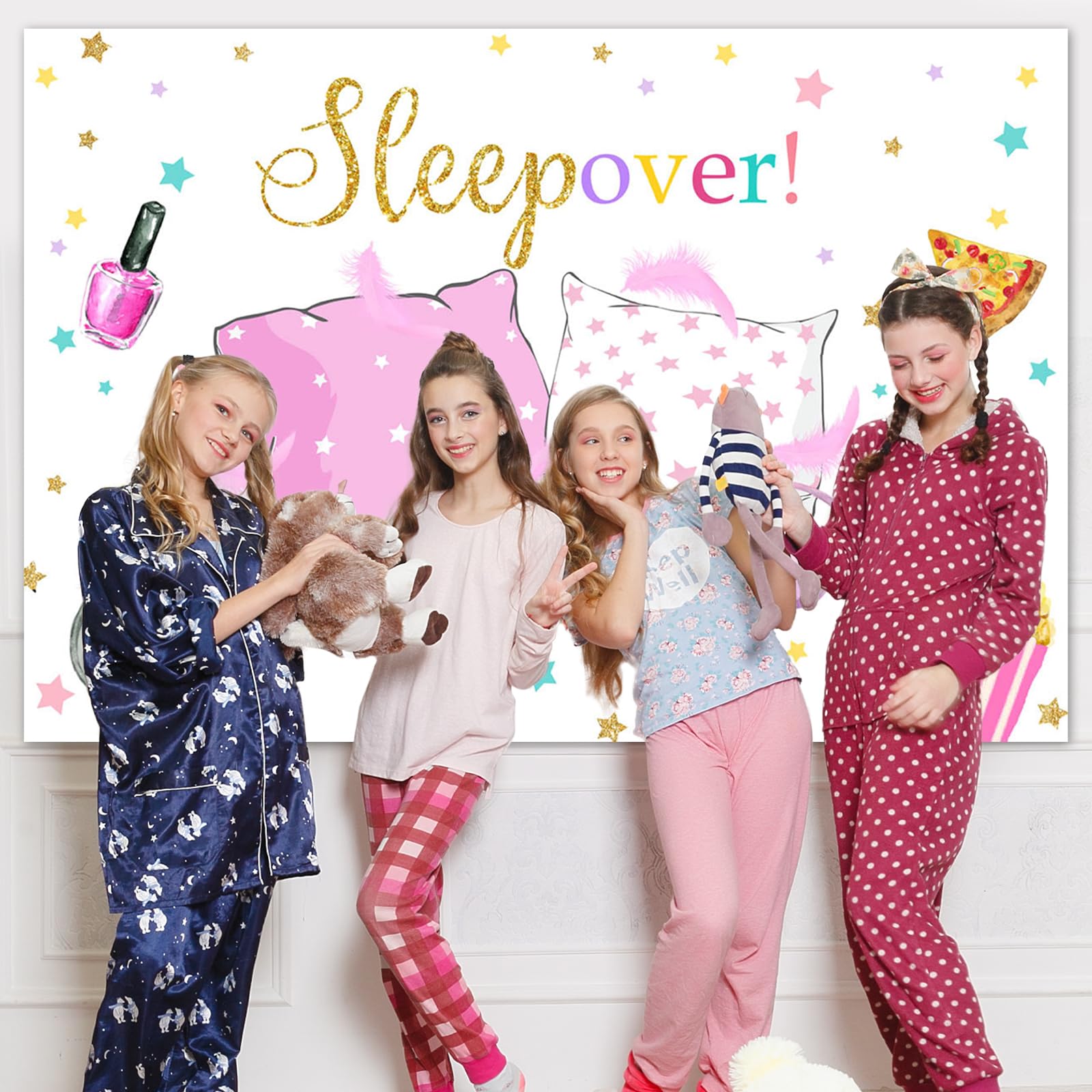 Foto 7 pulgar | Pijama Background Mocsicka Sleepover Party Sleepover Pijamas De 8 X 6 Pies - Venta Internacional.