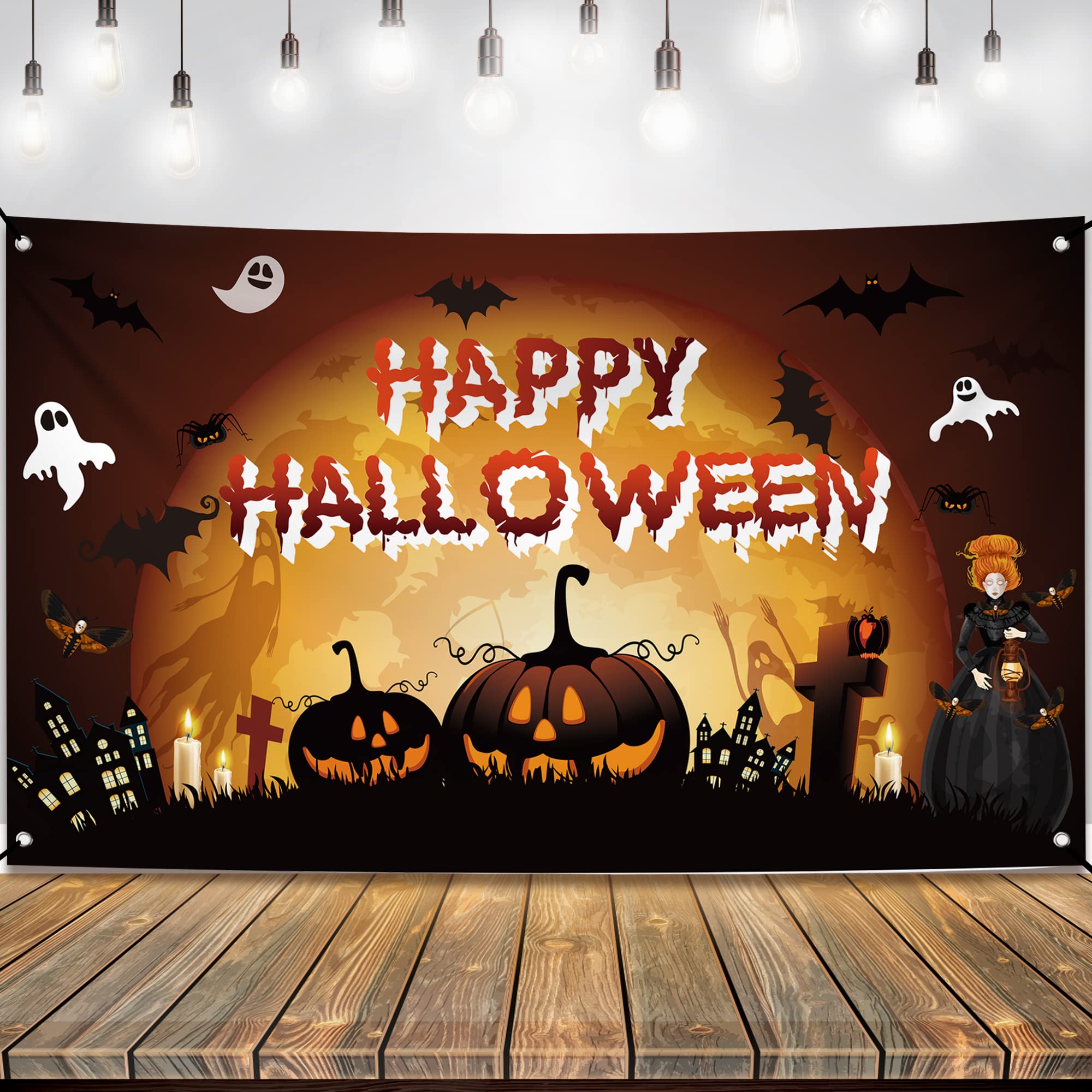 Fondo De Halloween Katchon Haunted Happy Halloween Xtralarge - Venta Internacional.