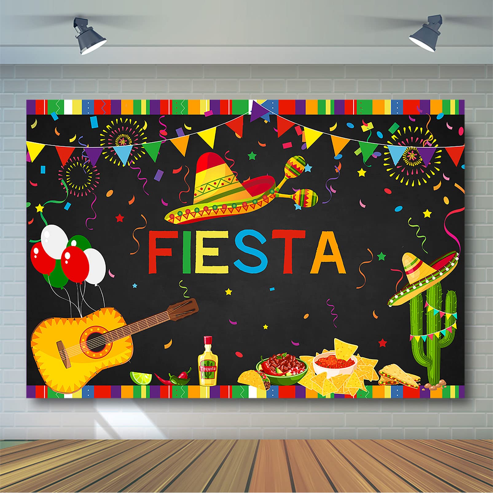 Foto 4 pulgar | Telón De Fondo Avezano Fiesta Birthday, Con Temática Mexicana, Primer Cumpleaños - Venta Internacional.