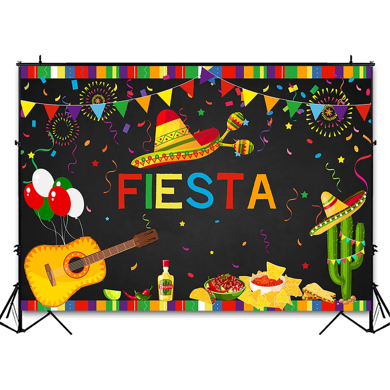 Foto 5 pulgar | Telón De Fondo Avezano Fiesta Birthday, Con Temática Mexicana, Primer Cumpleaños - Venta Internacional.