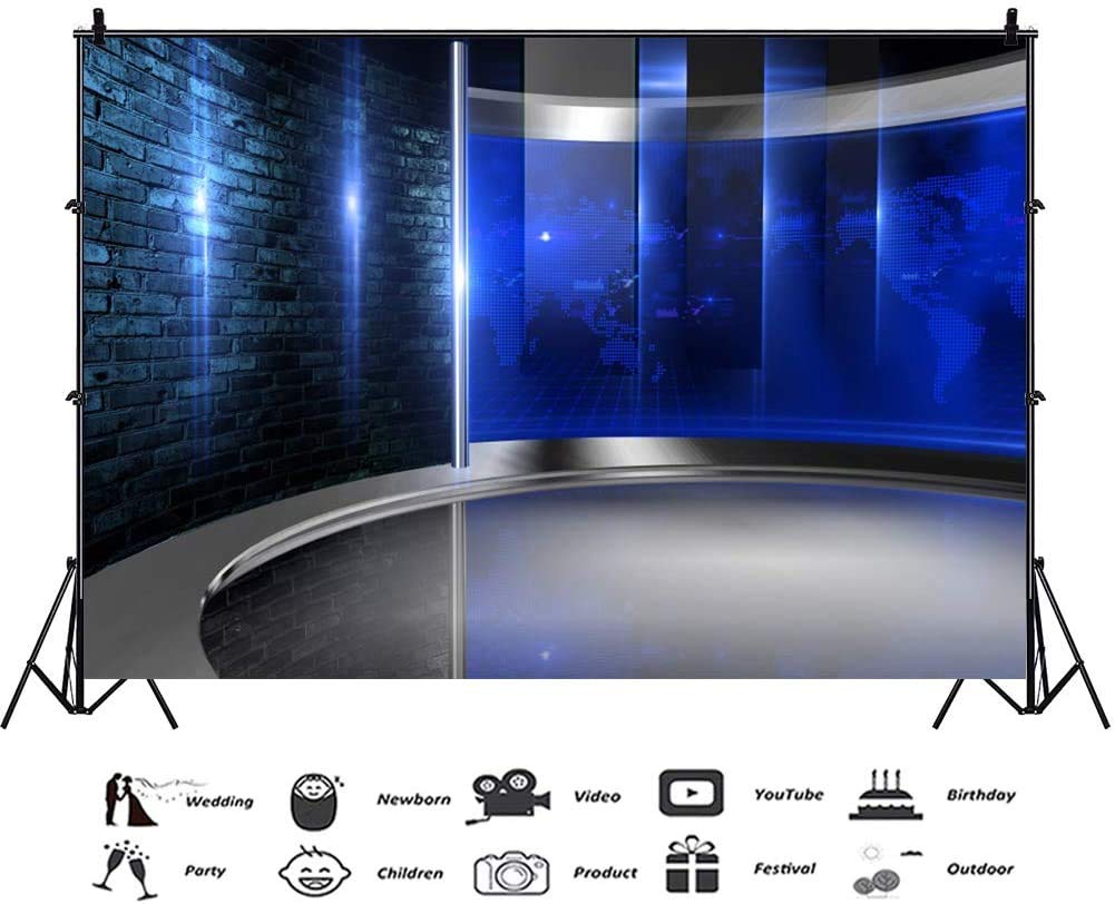 Foto 2 | Fondo De Vinilo De Estudio Csfoto News Broadcasting De 3,6 X 2,4 M - Venta Internacional.