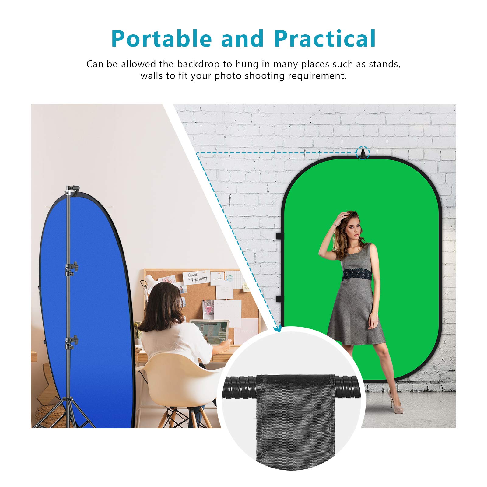 Foto 5 | Telón Plegable Chromakey Newer 1,5x2 M  - Venta Internacional