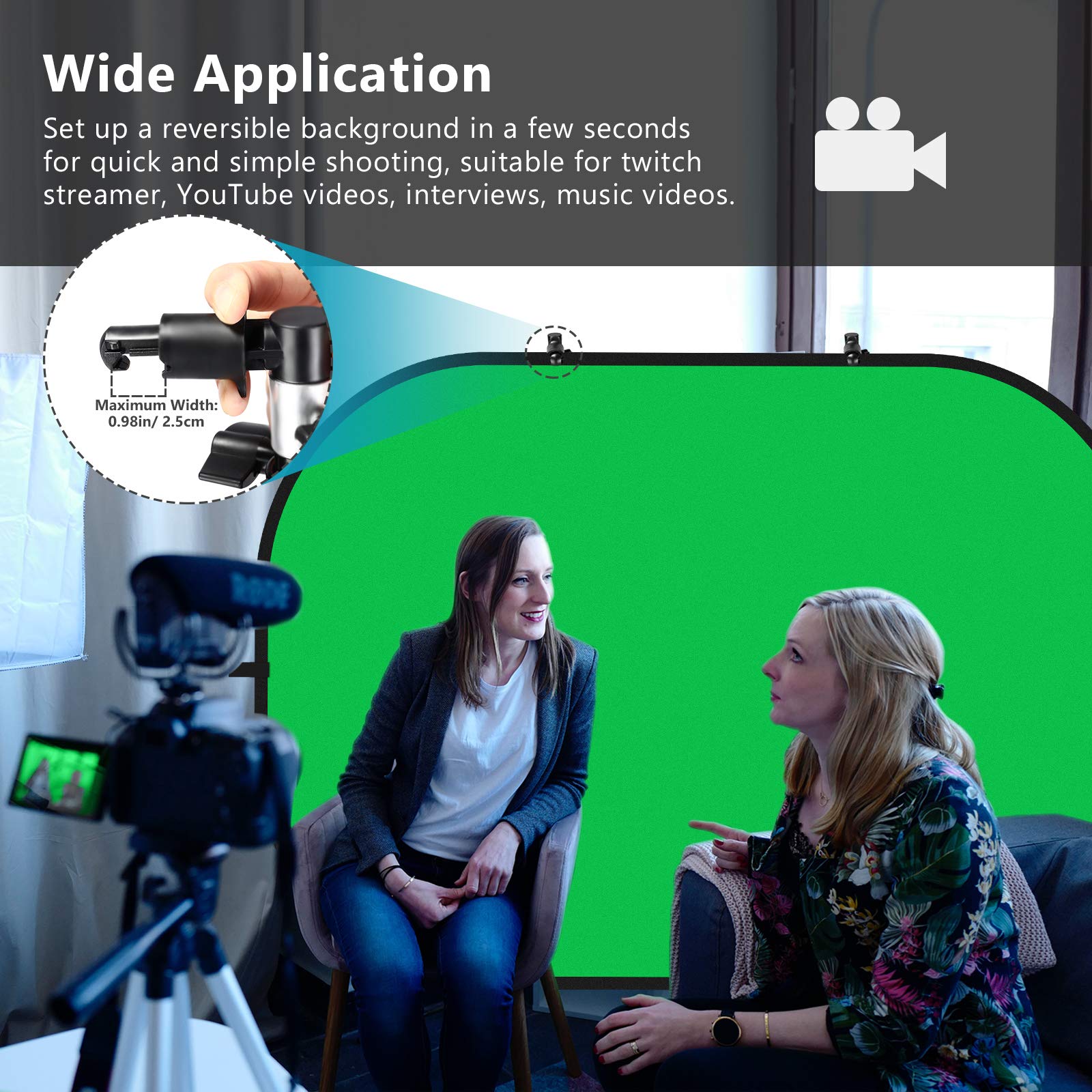 Foto 7 | Telón Plegable Chromakey Newer 1,5x2 M  - Venta Internacional