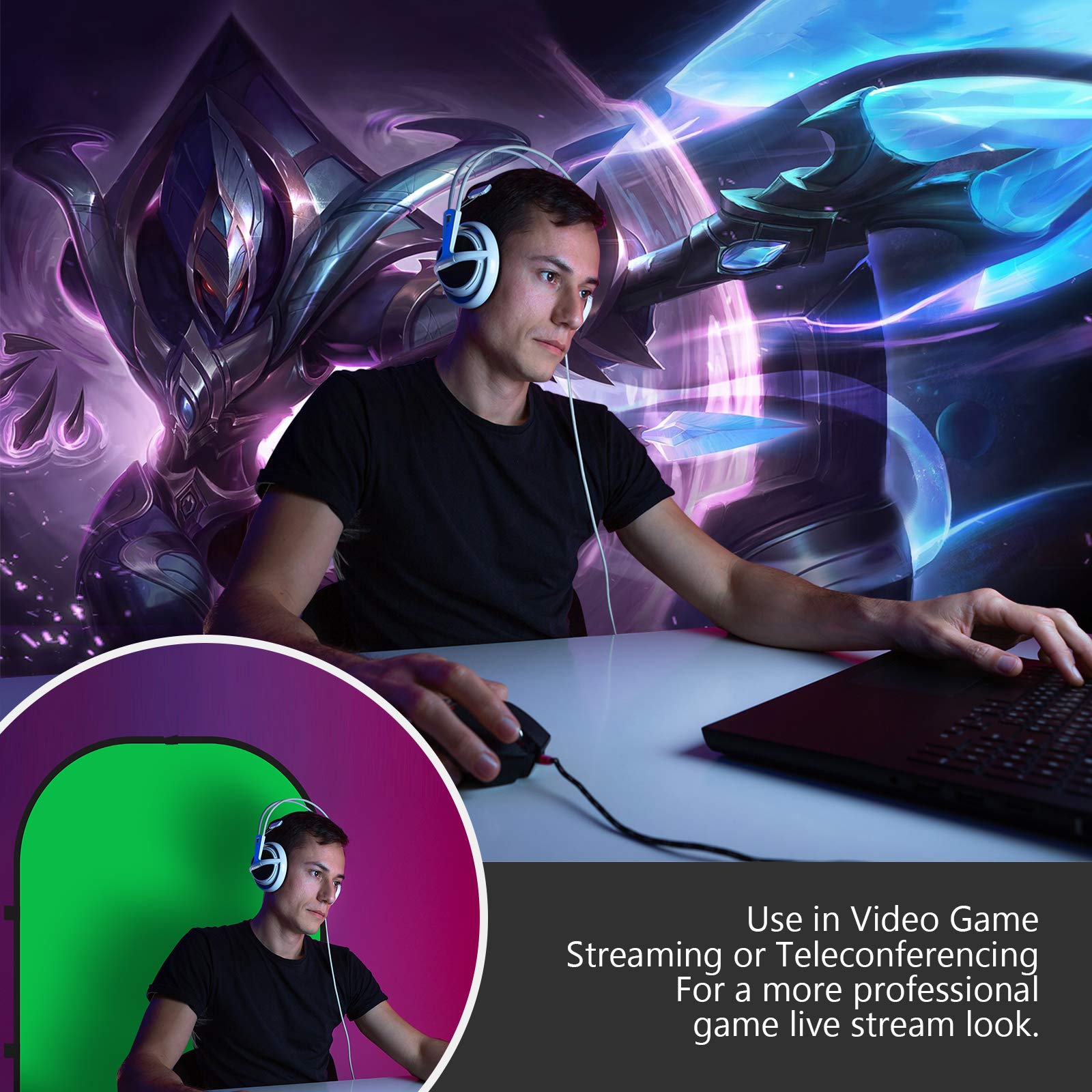 Foto 6 pulgar | Chromakey Backdrops Neewer De Doble Cara, Verde Y Azul, 1,5 X 2 M - Venta Internacional.