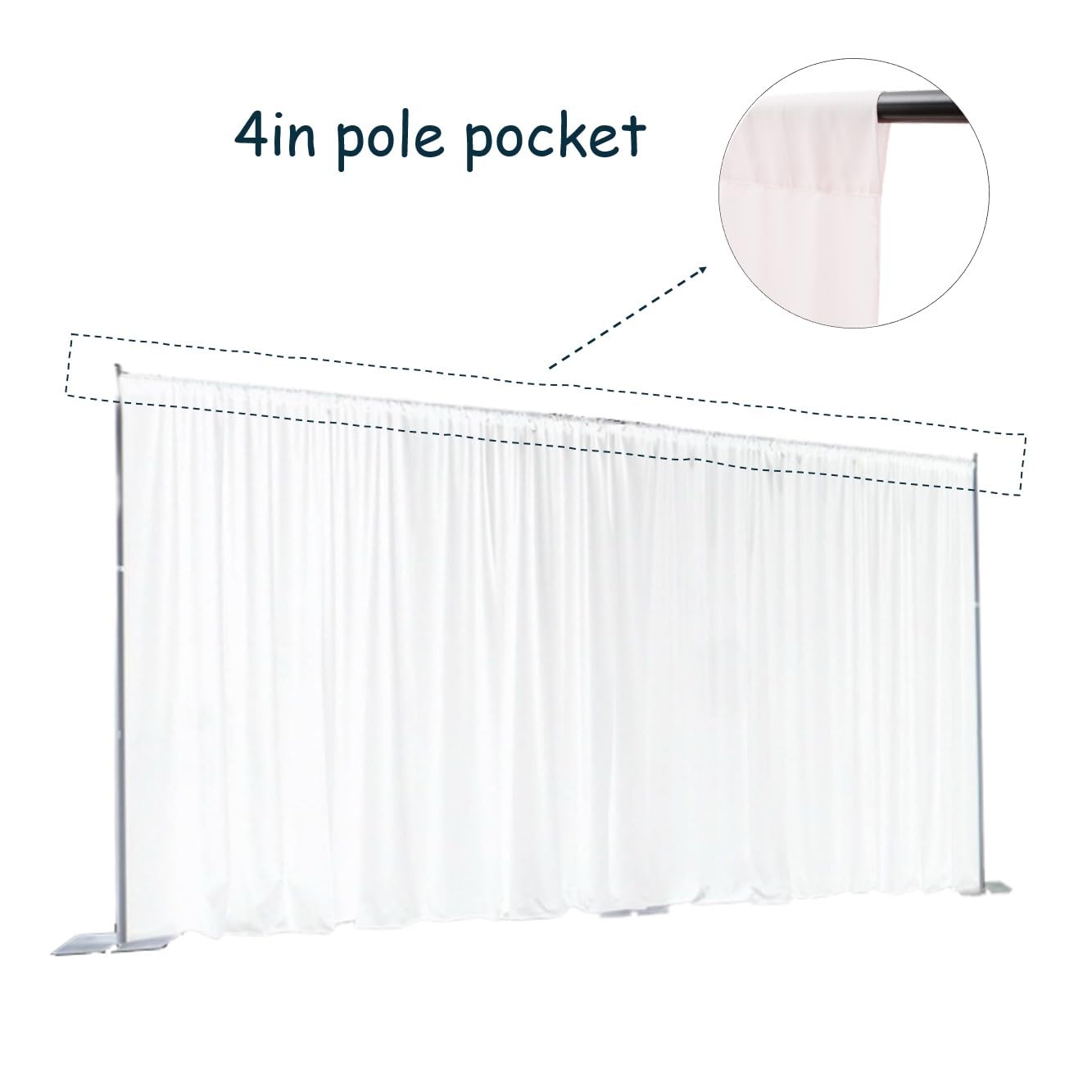 Foto 5 pulgar | Cortinas De Fondo Urby De Dos Capas De Gasa Y Tul Y Poliéster - Venta Internacional.