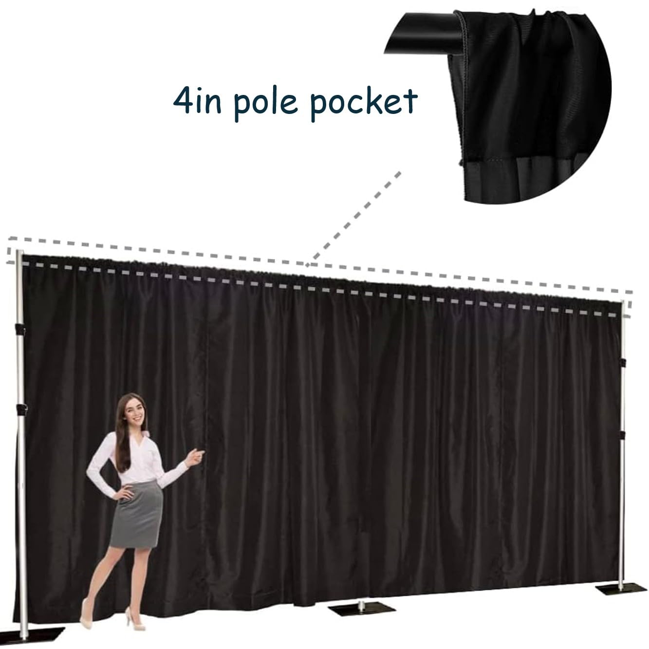 Foto 5 pulgar | Cortinas De Fondo Urby De Dos Capas De Gasa Y Tul Y Poliéster - Venta Internacional.