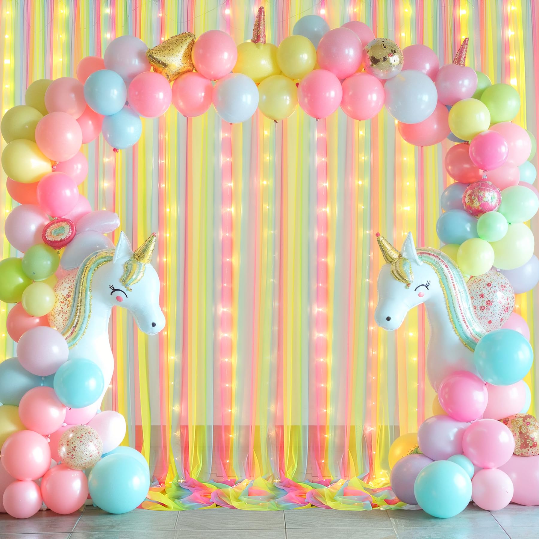 Foto 6 pulgar | Cortina De Fondo Suppromo Rainbow Sheer Con Luces, 3 X 2,4 M - Venta Internacional.