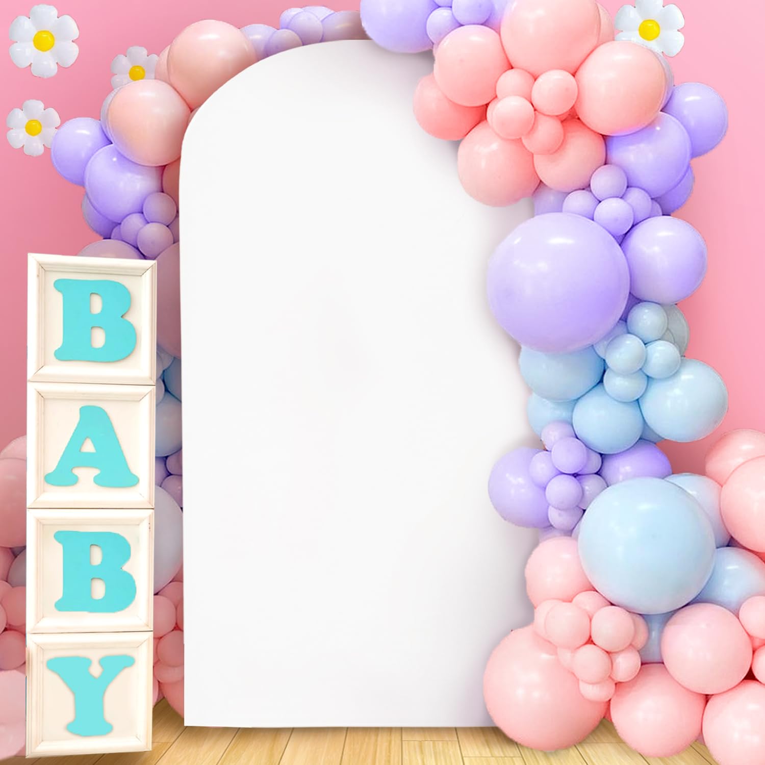Funda De Arco Modfuns Chiara Spandex, 2,2 M, Blanca, Para Arco De Boda - Venta Internacional.