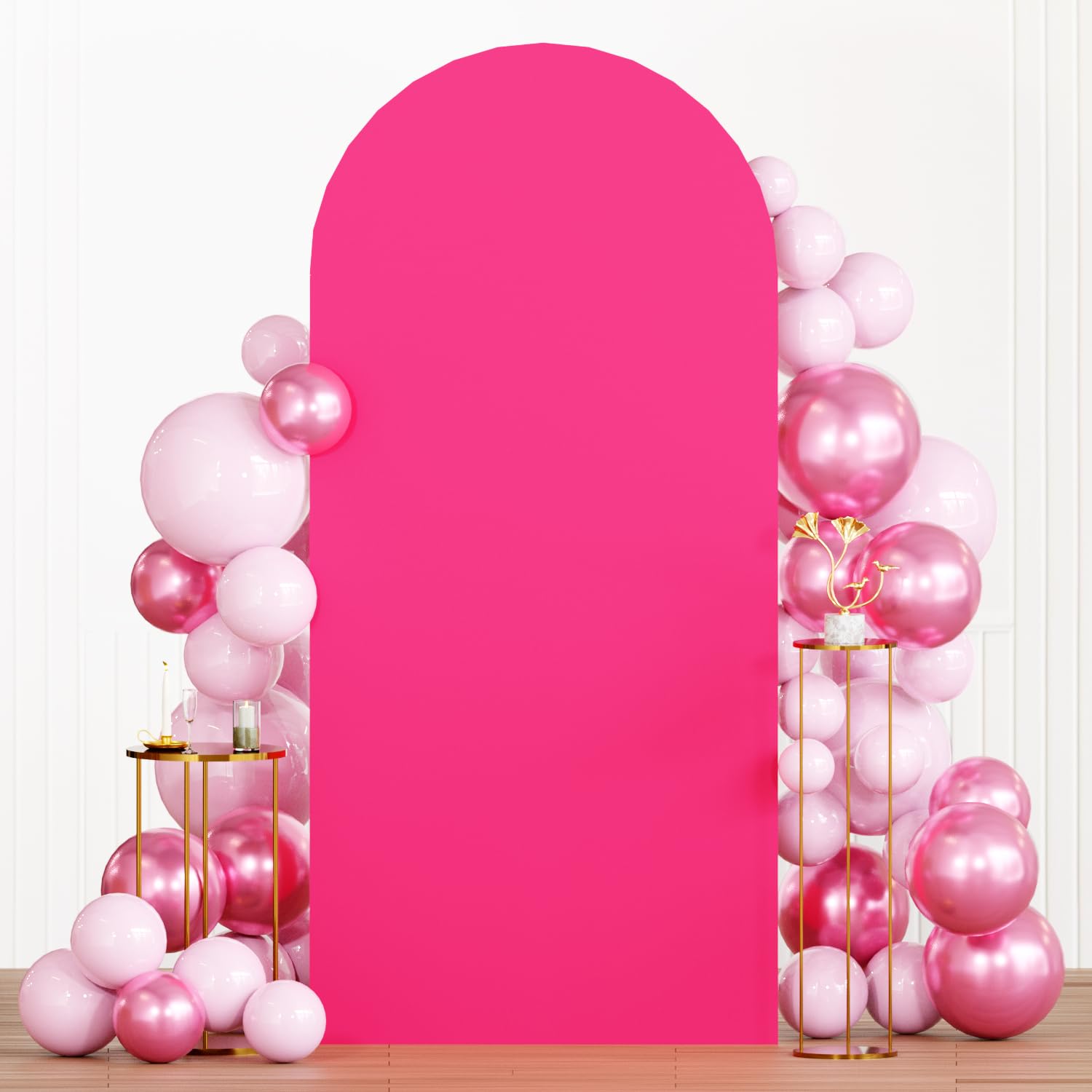Foto 2 pulgar | Funda Para Arco De Boda Modfuns, Spandex Rosa Intenso, 1,2 X 2,2 M - Venta Internacional.