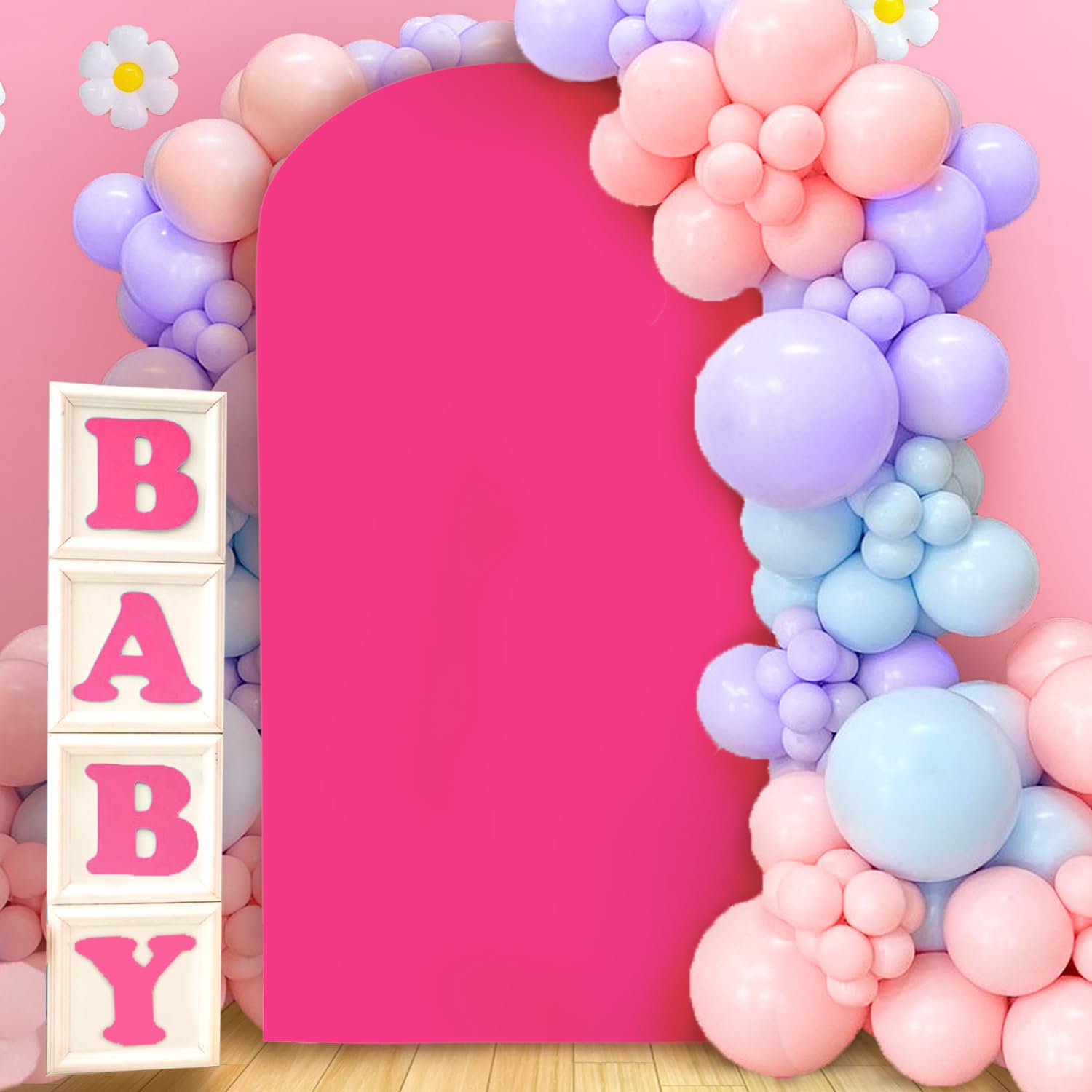 Foto 6 pulgar | Funda Para Arco De Boda Modfuns, Spandex Rosa Intenso, 1,2 X 2,2 M - Venta Internacional.
