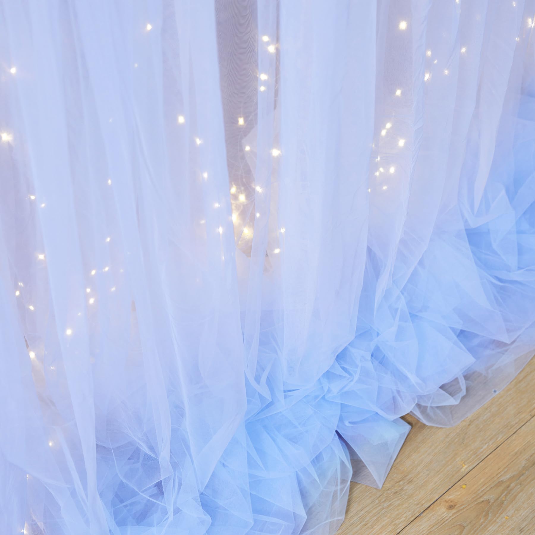 Foto 7 pulgar | Cortinas Suppromo De Tul Azul Con Luces, 9 X 3 M, 6 Paneles - Venta Internacional.