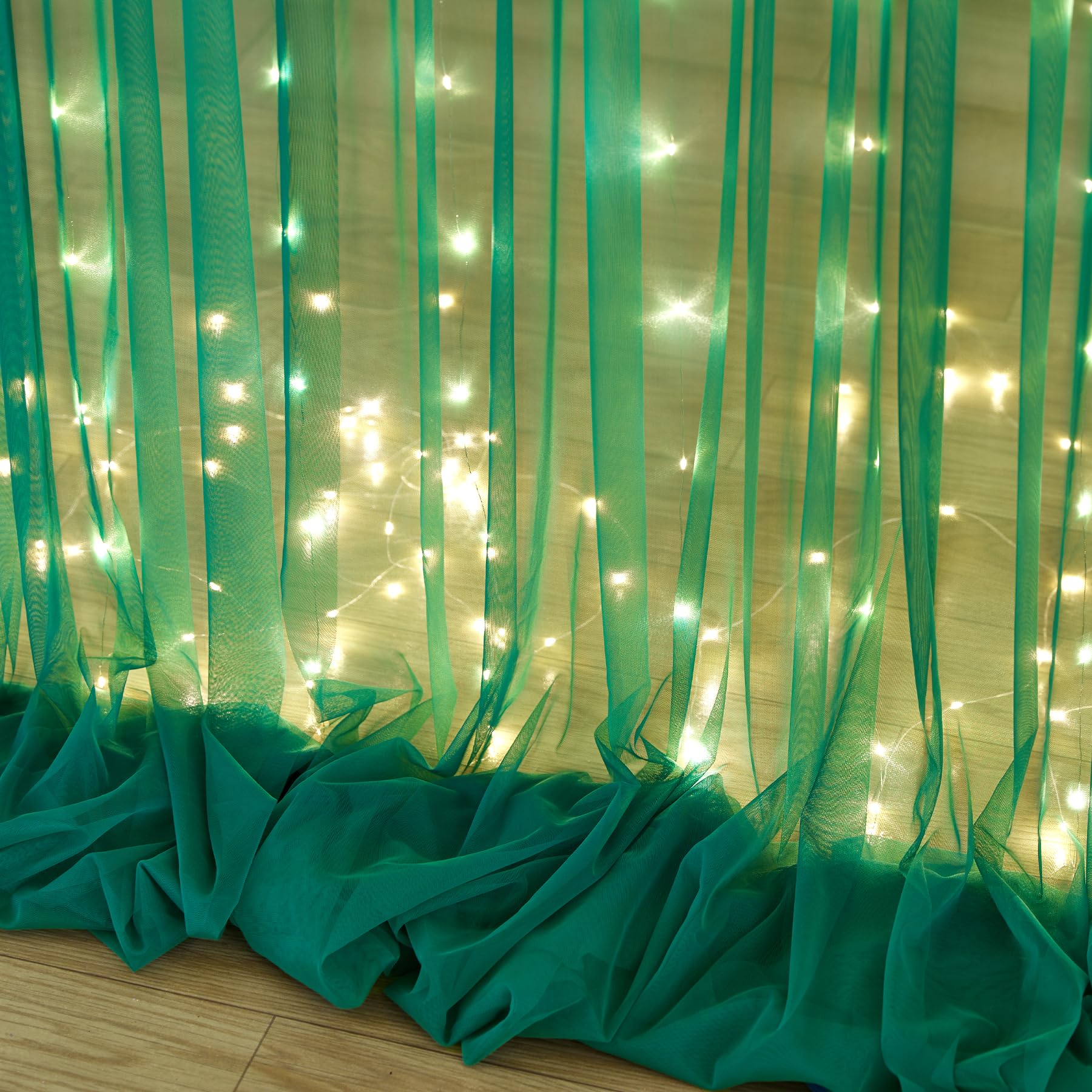 Foto 7 | Cortinas De Telón De Fondo Suppromo Hunter De Tul Verde, 3 X 2,4 M, Con Luces - Venta Internacional.