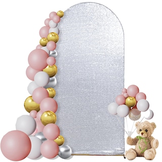 Foto 1 | Funda De Telón De Fondo Con Forma De Arco Eternal Beauty, Satinada, Plata, 2,2 - Venta Internacional.