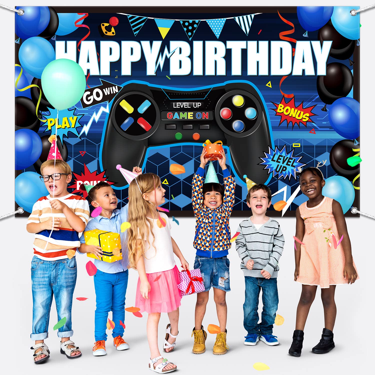 Foto 3 pulgar | Videojuego Party Backdrop Bulu Happy Birthday Blue - Venta Internacional.