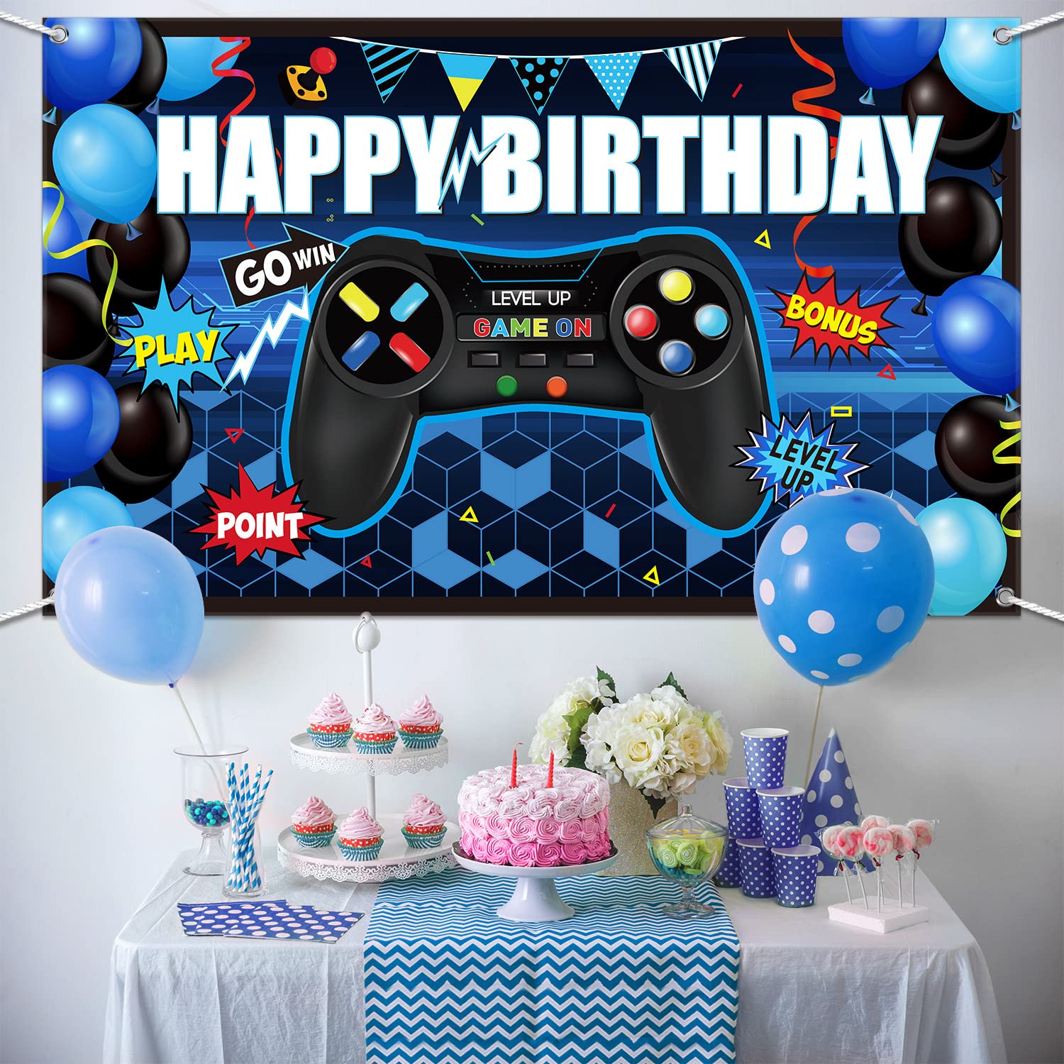 Foto 4 pulgar | Videojuego Party Backdrop Bulu Happy Birthday Blue - Venta Internacional.