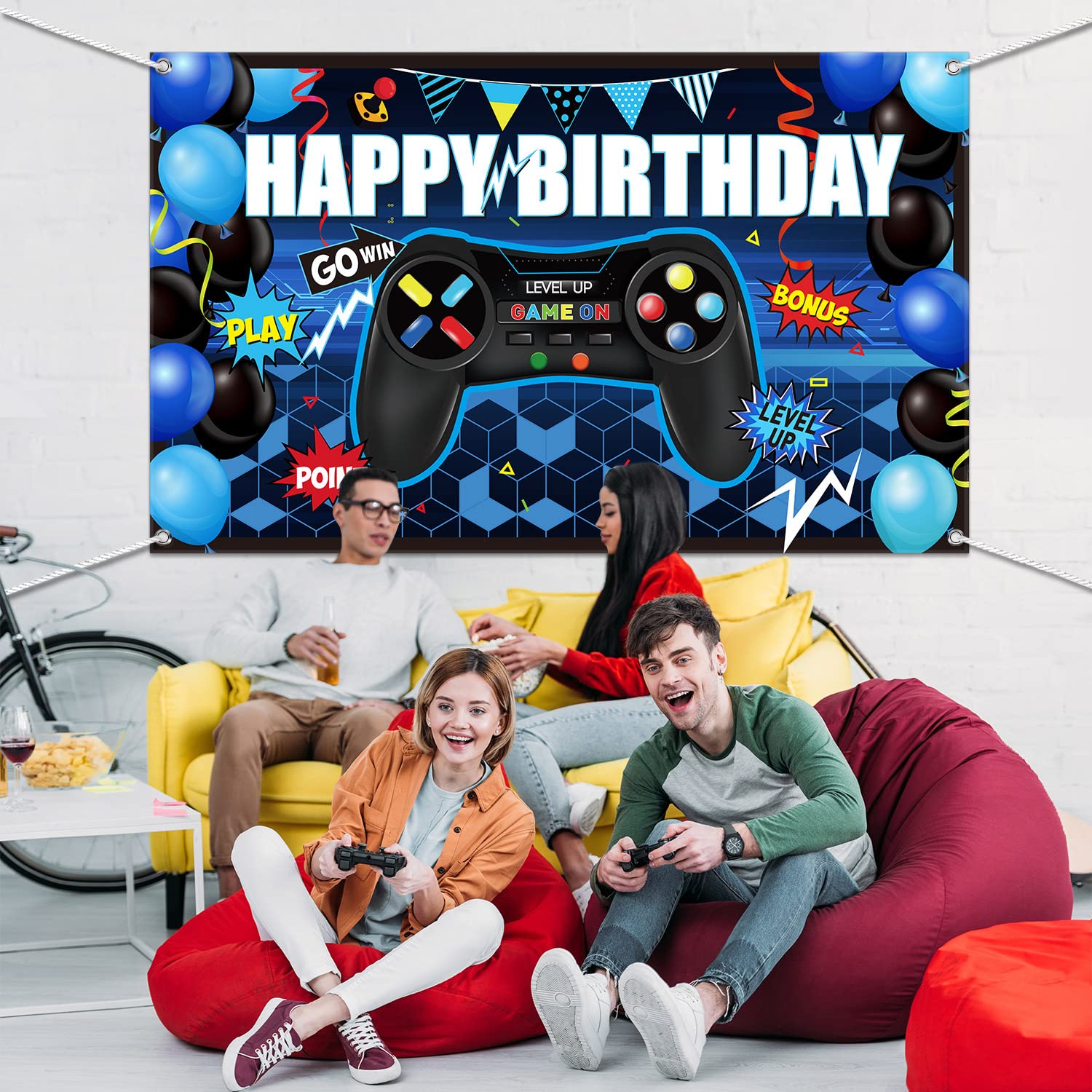 Foto 6 pulgar | Videojuego Party Backdrop Bulu Happy Birthday Blue - Venta Internacional.