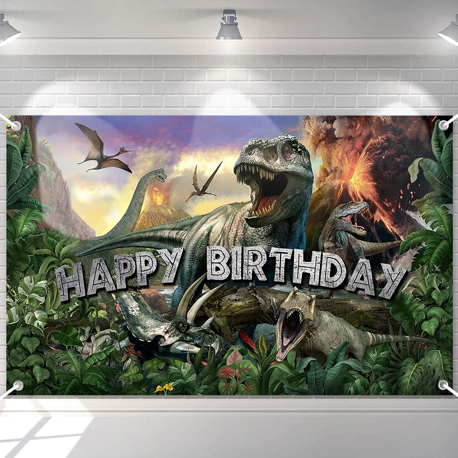 Foto 2 pulgar | Decoración De Fiesta, Telón De Fondo Para Cumpleaños De Dinosaurios Avezano - Venta Internacional.