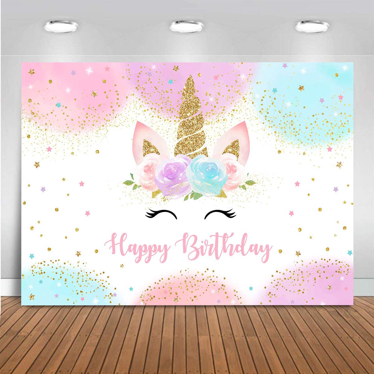 Foto 2 pulgar | Fondo De Vinilo Para Fiesta De Cumpleaños Con Diseño De Unicornio, 150 X 100 Cm - Venta Internacional.
