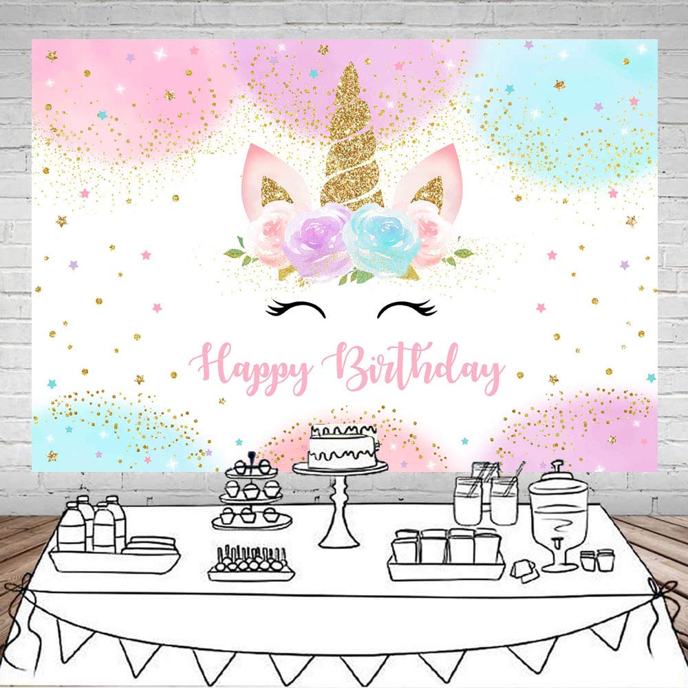 Foto 8 pulgar | Fondo De Vinilo Para Fiesta De Cumpleaños Con Diseño De Unicornio, 150 X 100 Cm - Venta Internacional.